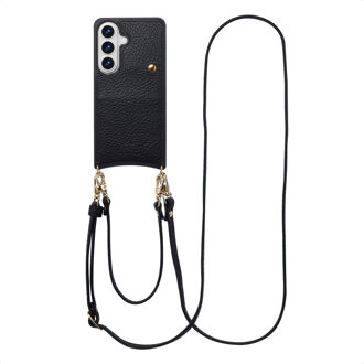 Selencia Nova Telefoonhoes met Koord en Pashouder voor de Samsung Galaxy S26 - Zwart