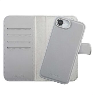 Selencia Olyn Uitneembare Bookcase met MagSafe voor de Apple iPhone 16e - Grijs