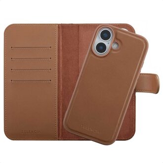 Selencia Olyn Uitneembare Bookcase met MagSafe voor de Apple iPhone 17 - Bruin