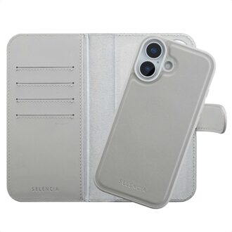 Selencia Olyn Uitneembare Bookcase met MagSafe voor de Apple iPhone 17 - Grijs
