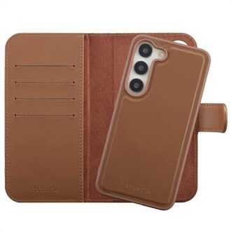 Selencia Olyn Uitneembare Bookcase met MagSafe voor de Samsung Galaxy S23 - Bruin