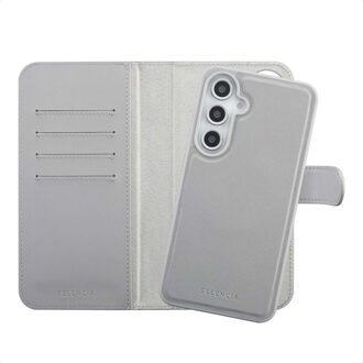 Selencia Olyn Uitneembare Bookcase met MagSafe voor de Samsung Galaxy S24 FE - Grijs