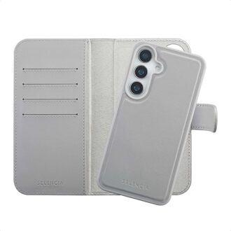 Selencia Olyn Uitneembare Bookcase met MagSafe voor de Samsung Galaxy S24 / S25 - Grijs