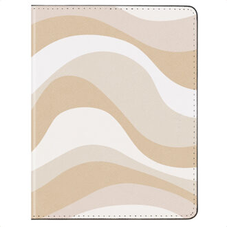 Selencia Paspoorthoes - Kunstleren cover voor je paspoort - Desert Waves Beige Meerkleurig