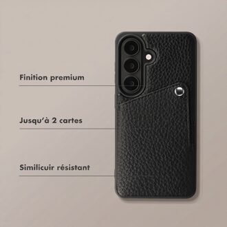 Selencia Riva Backcover met Pashouder voor de Samsung Galaxy S26 Plus - Black Zwart
