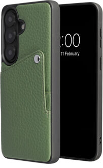 Selencia Riva Backcover met Pashouder voor de Samsung Galaxy S26 - Sage Green Groen