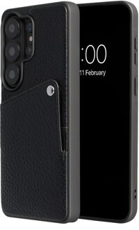 Selencia Riva Backcover met Pashouder voor de Samsung Galaxy S26 Ultra - Black Zwart
