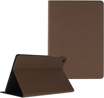 Selencia Riva Bookcase voor de Samsung Galaxy Tab A11 Plus - Mocha Brown Meerkleurig - 11