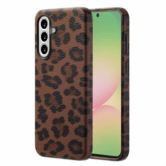 Selencia Sabi Backcover Panterprint met MagSafe voor de Samsung Galaxy A56 - Mocha Brown Bruin