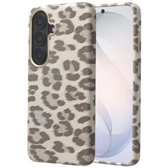 Selencia Sabi Backcover Panterprint met MagSafe voor de Samsung Galaxy S26 - Soft Ivory Meerkleurig