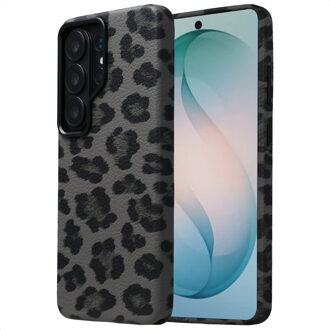 Selencia Sabi Backcover Panterprint met MagSafe voor de Samsung Galaxy S26 Ultra - Midnight Black Meerkleurig