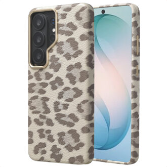 Selencia Sabi Backcover Panterprint met MagSafe voor de Samsung Galaxy S26 Ultra - Soft Ivory Meerkleurig