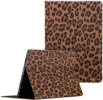 Selencia Sabi Bookcase met panterprint voor de Samsung Galaxy Tab A9 Plus - Mocha Brown Bruin - 11