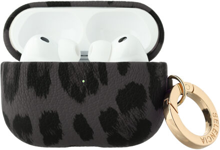 Selencia Sabi Case voor de Apple AirPods Pro 3 - Panterprint - Midnight Black Meerkleurig - One size