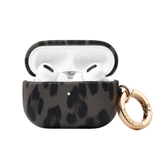 Selencia Sabi Case voor de Apple AirPods Pro / Pro 2 - Panterprint - Midnight Black Zwart - One size