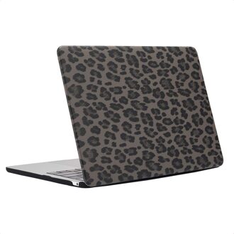 Selencia Sabi Laptop Cover Panterprint voor de Apple MacBook Air 15 inch (2023 / 2024 M3 chip / 2025 M4 chip) - Midnight Black Meerkleurig