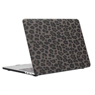 Selencia Sabi Laptop Cover Panterprint voor de Apple MacBook Pro 13 inch (2020 / 2022)  - Midnight Black Meerkleurig