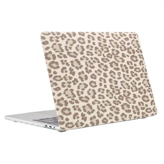 Selencia Sabi Laptop Cover Panterprint voor de Apple MacBook Pro 16 inch (2021 / 2023 M3 / 2024 M4 / 2026 M5) - Soft Ivory Meerkleurig