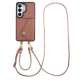 Selencia Sera Telefoonhoes met Koord en Envelop Pashouder voor de Samsung Galaxy S26 Ultra - Old Pink Roze