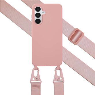 Selencia Siliconen hoesje met afneembaar koord voor de Samsung Galaxy A36 - Sand Pink Roze
