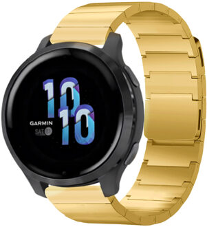 Selencia Stalen magnetisch bandje - Universeel 22 mm aansluiting - Goud - One size