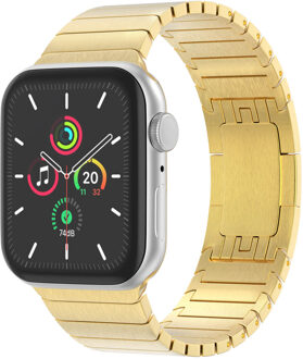 Selencia Stalen schakelband voor de Apple Watch Series 1 t/m 11 / SE / Ultra (44/45/46/49 mm) - Goud - 49 mm