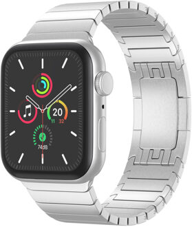 Selencia Stalen schakelband voor de Apple Watch Series 1 t/m 11 / SE / Ultra (44/45/46/49 mm) - Zilver - 49 mm