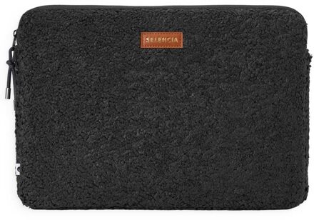 Selencia Teddy Laptop hoes 13-14 inch - Laptopsleeve - Black Zwart - 14.2