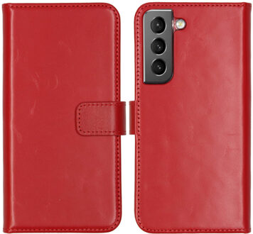 Selencia telefoonhoesje Booktype Galaxy S22 (Rood)