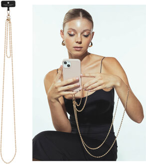 Selencia Universeel telefoonkoord ketting - Goud - One size