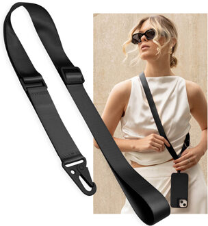 Selencia Universeel verstelbaar telefoonkoord - Zwart - One size