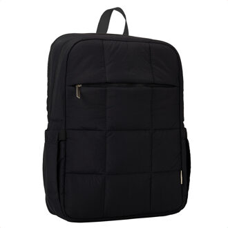 Selencia Vaya Puffy Laptop Rugzak 16 inch - Midnight Black Zwart