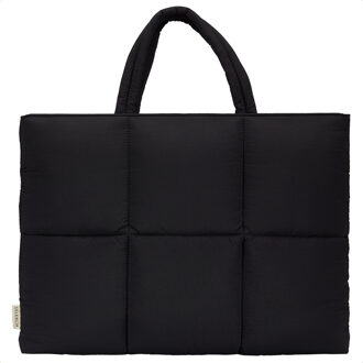 Selencia Vaya Puffy Laptoptas 16 inch - Midnight Black Zwart