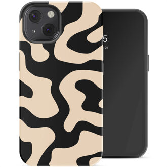 Selencia Vivid Backcover met MagSafe voor de Apple iPhone 13 - Art Wave Black Meerkleurig
