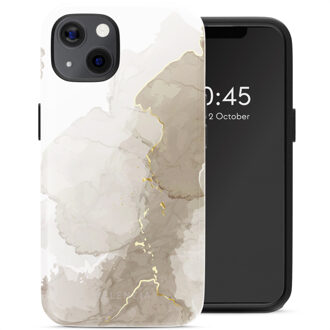 Selencia Vivid Backcover met MagSafe voor de Apple iPhone 13 - Marble Light Brown Meerkleurig