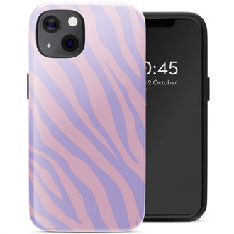 Selencia Vivid Backcover met MagSafe voor de Apple iPhone 13 - Zebra Light Pink Lilac Meerkleurig