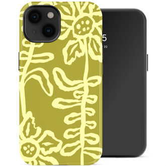 Selencia Vivid Backcover met MagSafe voor de Apple iPhone 14 - Chalky Bloom Meerkleurig