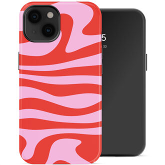 Selencia Vivid Backcover met MagSafe voor de Apple iPhone 14 - Dream Swirl Pink Meerkleurig