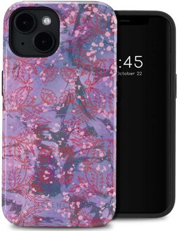 Selencia Vivid Backcover met MagSafe voor de Apple iPhone 14 - Fresh Paint Flower Orange Meerkleurig