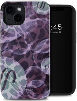 Selencia Vivid Backcover met MagSafe voor de Apple iPhone 14 - Leo Bubble Green Meerkleurig