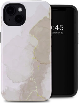 Selencia Vivid Backcover met MagSafe voor de Apple iPhone 14 - Marble Light Brown Meerkleurig