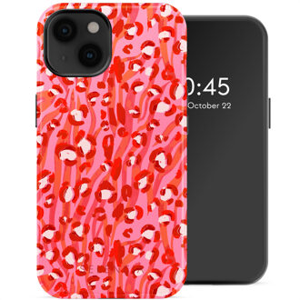 Selencia Vivid Backcover met MagSafe voor de Apple iPhone 14 - Wild Spots Lipstick Meerkleurig