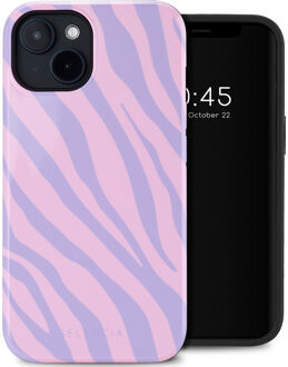 Selencia Vivid Backcover met MagSafe voor de Apple iPhone 14 - Zebra Light Pink Lilac Meerkleurig