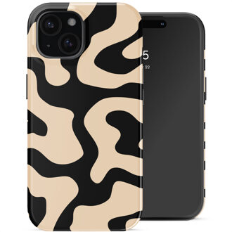 Selencia Vivid Backcover met MagSafe voor de Apple iPhone 15 - Art Wave Black Meerkleurig