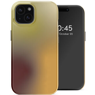 Selencia Vivid Backcover met MagSafe voor de Apple iPhone 15 - Gradient Olive Dust Meerkleurig