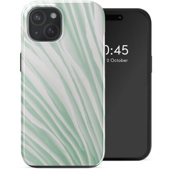 Selencia Vivid Backcover met MagSafe voor de Apple iPhone 15 - Nature Grayed Jade Meerkleurig