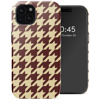 Selencia Vivid Backcover met MagSafe voor de Apple iPhone 15 - Pied-de-Poule Meerkleurig