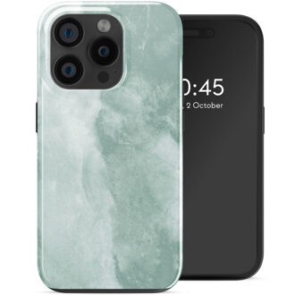 Selencia Vivid Backcover met MagSafe voor de Apple iPhone 15 Pro - Marble Grayed Jade Meerkleurig