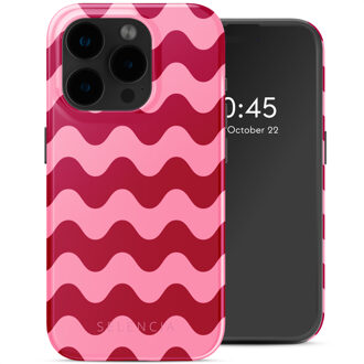 Selencia Vivid Backcover met MagSafe voor de Apple iPhone 15 Pro - Wave Vibes Lipstick Meerkleurig