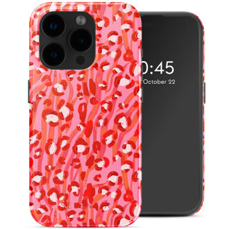 Selencia Vivid Backcover met MagSafe voor de Apple iPhone 15 Pro - Wild Spots Lipstick Meerkleurig